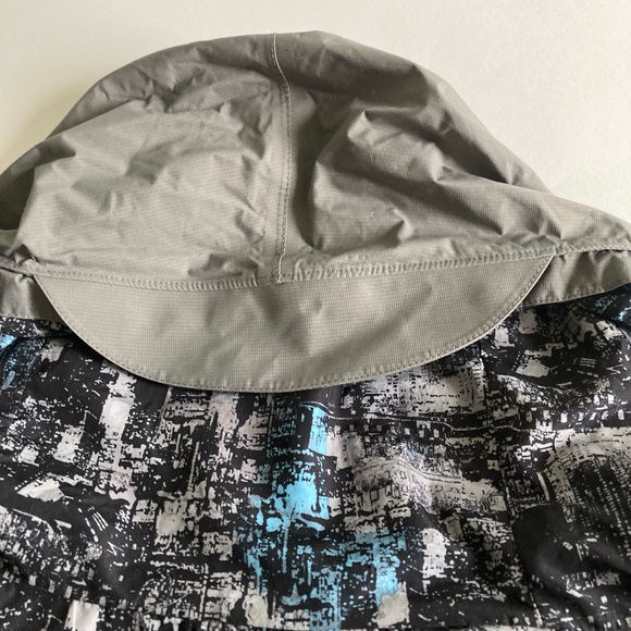 The North Face Grey Nylon Polyester Windbreak Waterproof Hood Parka Jacket Sz L - Picture 15 of 16